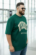 Veirdo Original Green Graphic Printed Plus Size T-shirt