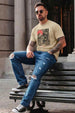 Tokyo Swanwhite Regular Fit Printed T-shirt