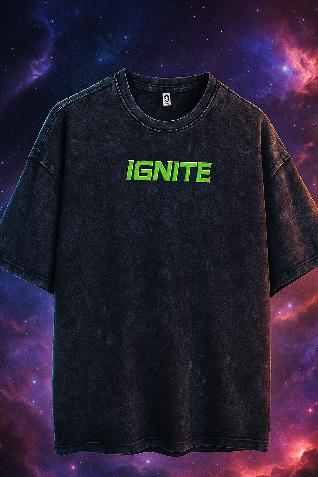 IGNITE Oversized Acid Washed Graphic Back Printed Exclusive T-shirt