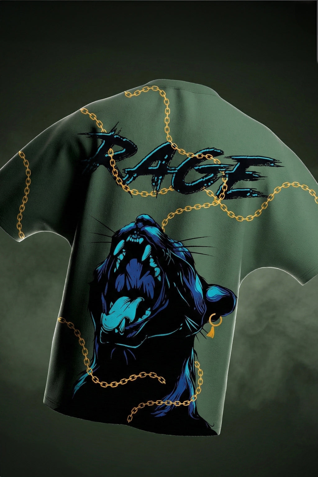 Black Panther Olive Back Printed Exclusive T-shirt Supreme Edition