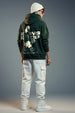Skate Crew Smoke Pine Oversized Printed Hoodie