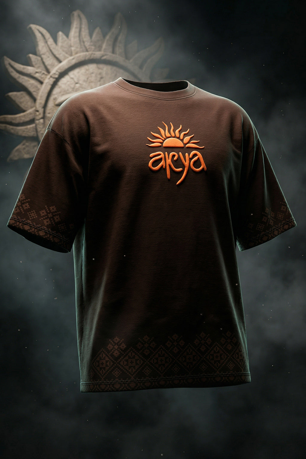 आर्य Brown Puff Printed Exclusive T-shirt Supreme Edition