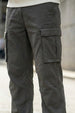 Grey 5 Pocket Woven Straight Fit Exclusive Cargo Pant With Adjustable Ankle
