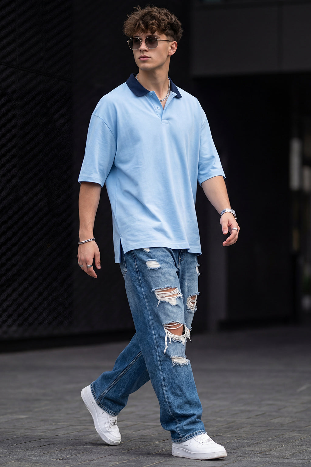 Dutch Canal Plain Oversized Polo T-shirt