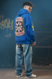 World of Illusions Blue Back Printed Regular Fit Hoodie