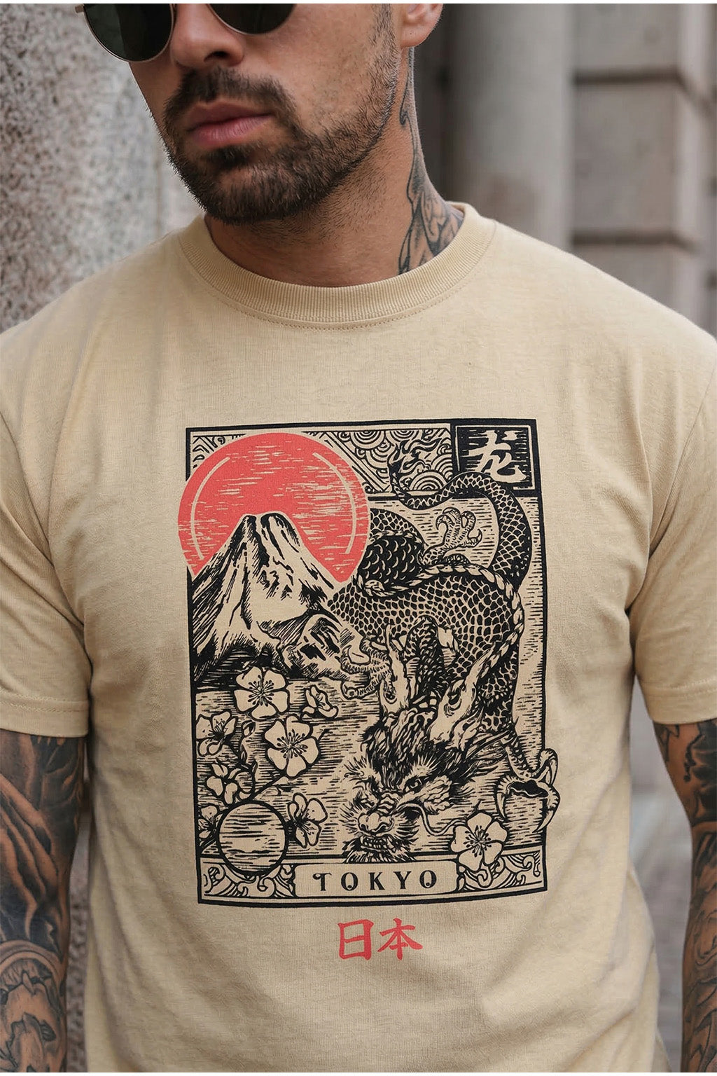 Tokyo Swanwhite Regular Fit Printed T-shirt