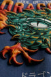 Dragon Navy 3D Puff Print Exclusive T-shirt Supreme Edition