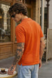 Veirdo Orange Rib Collar Economic Regular Fit Pique Polo