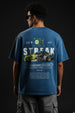 Streak Oversized Acid Washed Graphic Back Printed Exclusive T-shirt