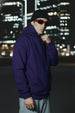 Purple Plain Oversized Fit Hoodie
