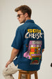 Say Cheese Navy Oversized Printed Exclusive Shirt