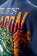 Dragon Navy 3D Puff Print Exclusive T-shirt Supreme Edition