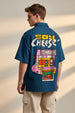 Say Cheese Navy Oversized Printed Exclusive Shirt