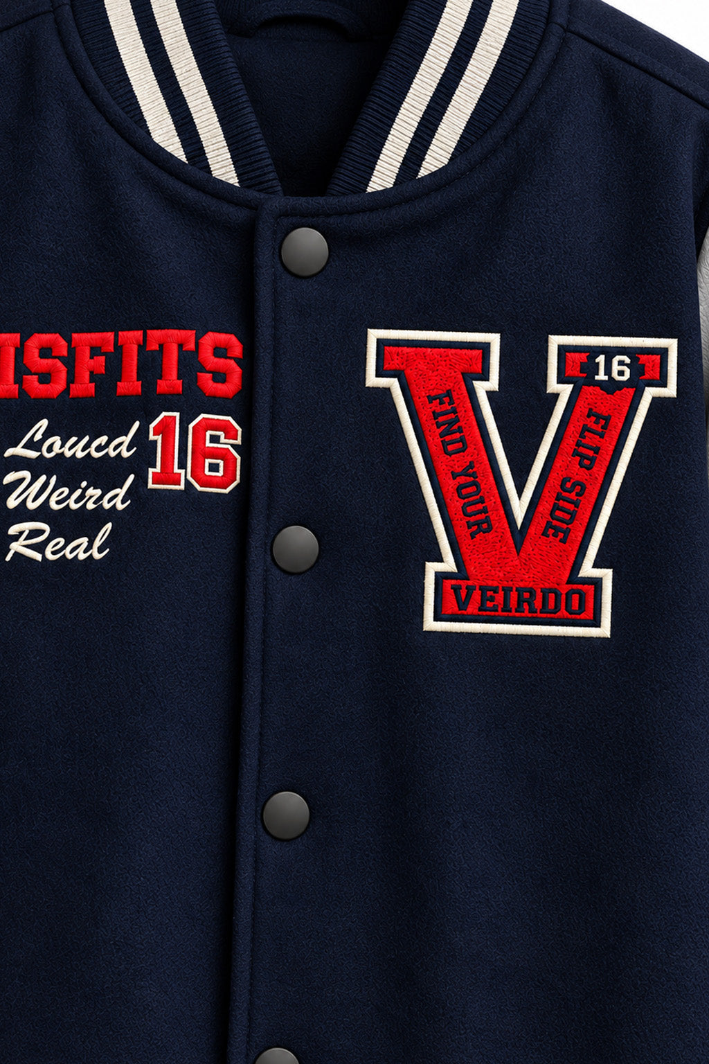 Street Club Navy Blue & Grey Exclusive Varsity Jacket