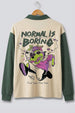 Normal Is Boring Beige & Olive Oversized Full Sleeve Exclusive Polo T-shirt