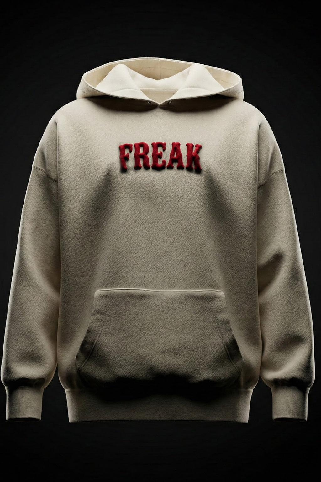 Freakshow Marshmallow Oversized Printed Exclusive Hoodie