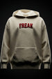 Freakshow Marshmallow Oversized Puff Printed Exclusive Hoodie