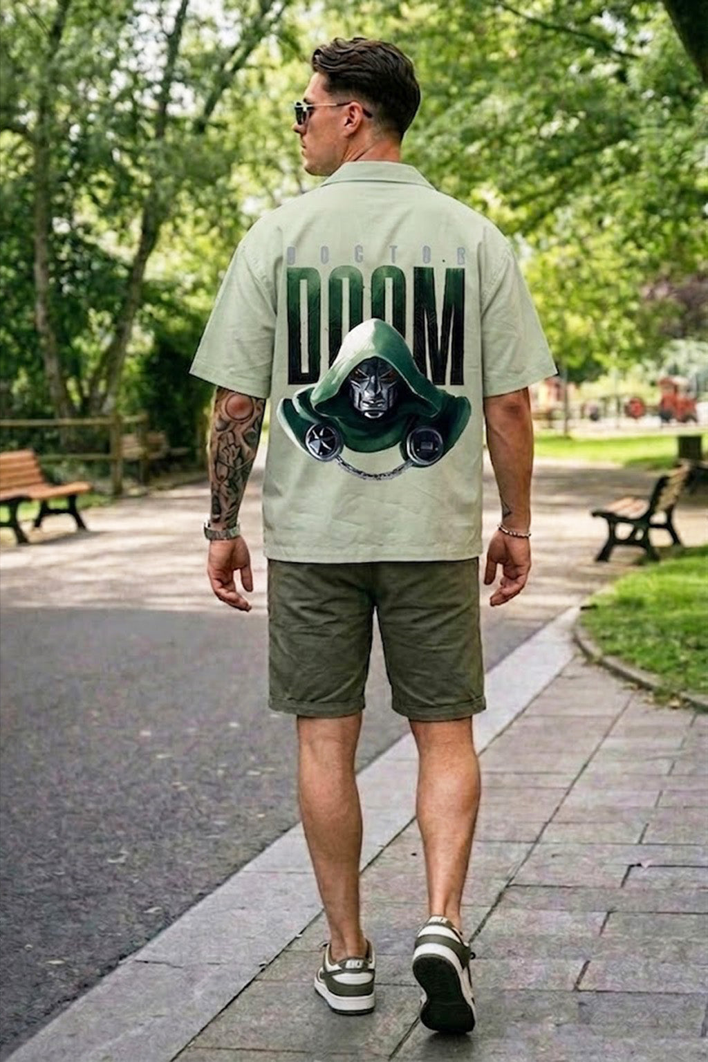 Doctor Doom Fogg Green Oversized Printed Exclusive Shirt