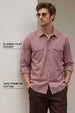 Rose Plain Relaxed Fit Full Sleeve Dual Pocket Utility Exclusive Shirt