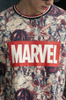 Marvel White Oversized Graphic Printed T-shirt