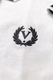 Imperial Crest Stripe Collar White Regular Fit Polo T-shirt