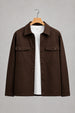 Brown Exclusive Black Premium Button Detail Exclusive Shacket