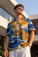 Lighthouse Blue All Over Print Oversized Exclusive Shirt