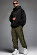Taupe Contrast Stripe Relaxed Fit Nylon Exclusive Jogger