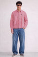Crimson Stripe Red Boxy Fit Full sleeve Exclusive Shirt