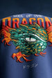 Dragon Navy 3D Puff Print Exclusive T-shirt Supreme Edition