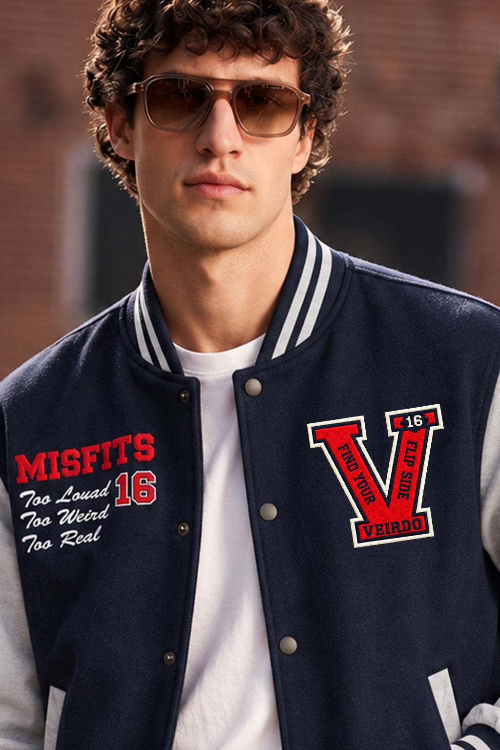 Street Club Navy Blue & Grey Exclusive Varsity Jacket