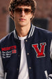 Street Club Navy Blue & Grey Exclusive Varsity Jacket