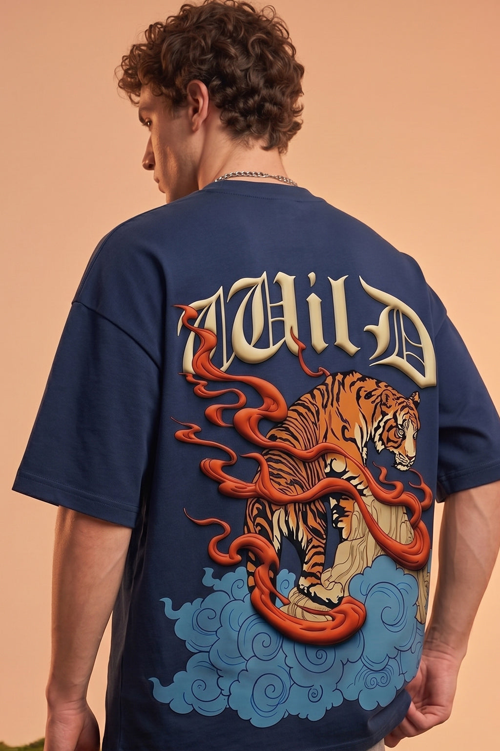 Wild Blue 3D Puff Print Exclusive T-shirt Supreme Edition