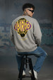 Veirdo Grey Back Printed Regular Fit Sweatshirt