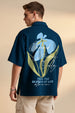 Feel The Rhythm Navy Oversized Printed Exclusive Shirt
