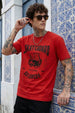 Skateboard Red Regular Fit Printed T-shirt