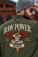 Raw Power Olive Regular Fit Exclusive Pilot Bomber Jacket