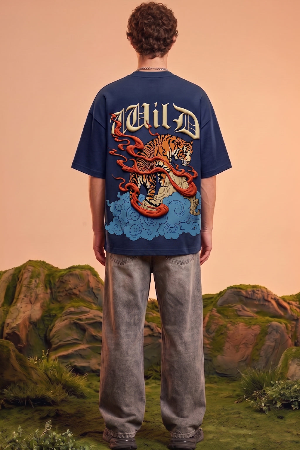 Wild Blue 3D Puff Print Exclusive T-shirt Supreme Edition