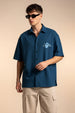 Feel The Rhythm Navy Oversized Printed Exclusive Shirt