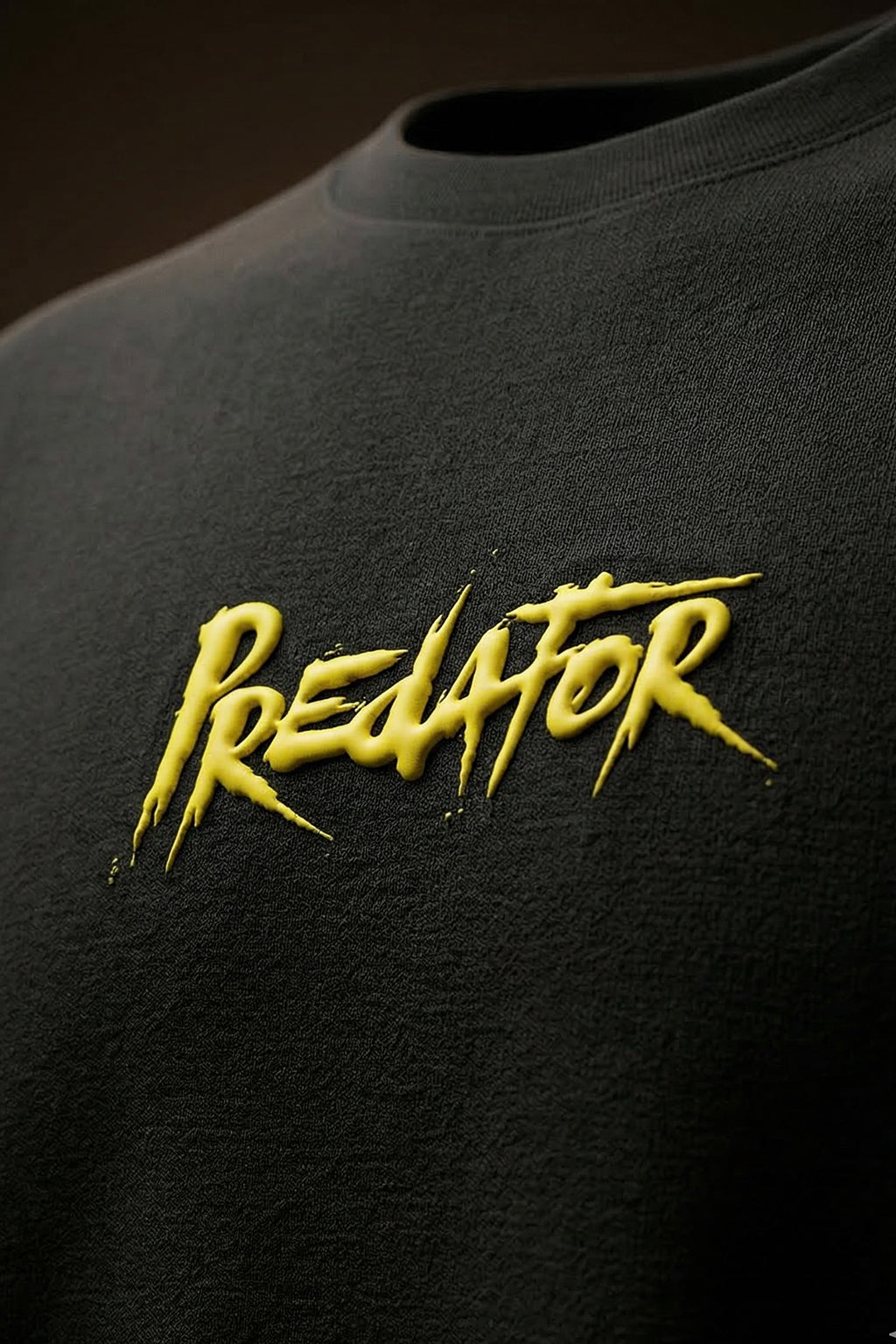 Predator Black 3D Puff Print Exclusive T-shirt Supreme Edition