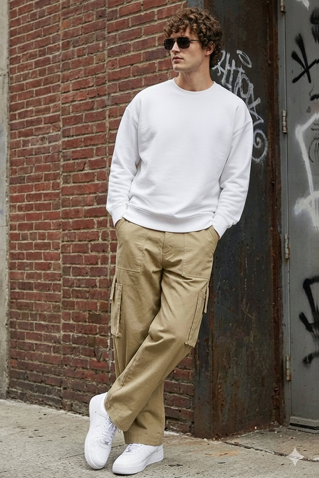Beige Bellow Pocket Woven Exclusive Cargo Pant