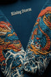 Dragon Blue Oversized Puff Printed Exclusive Hoodie