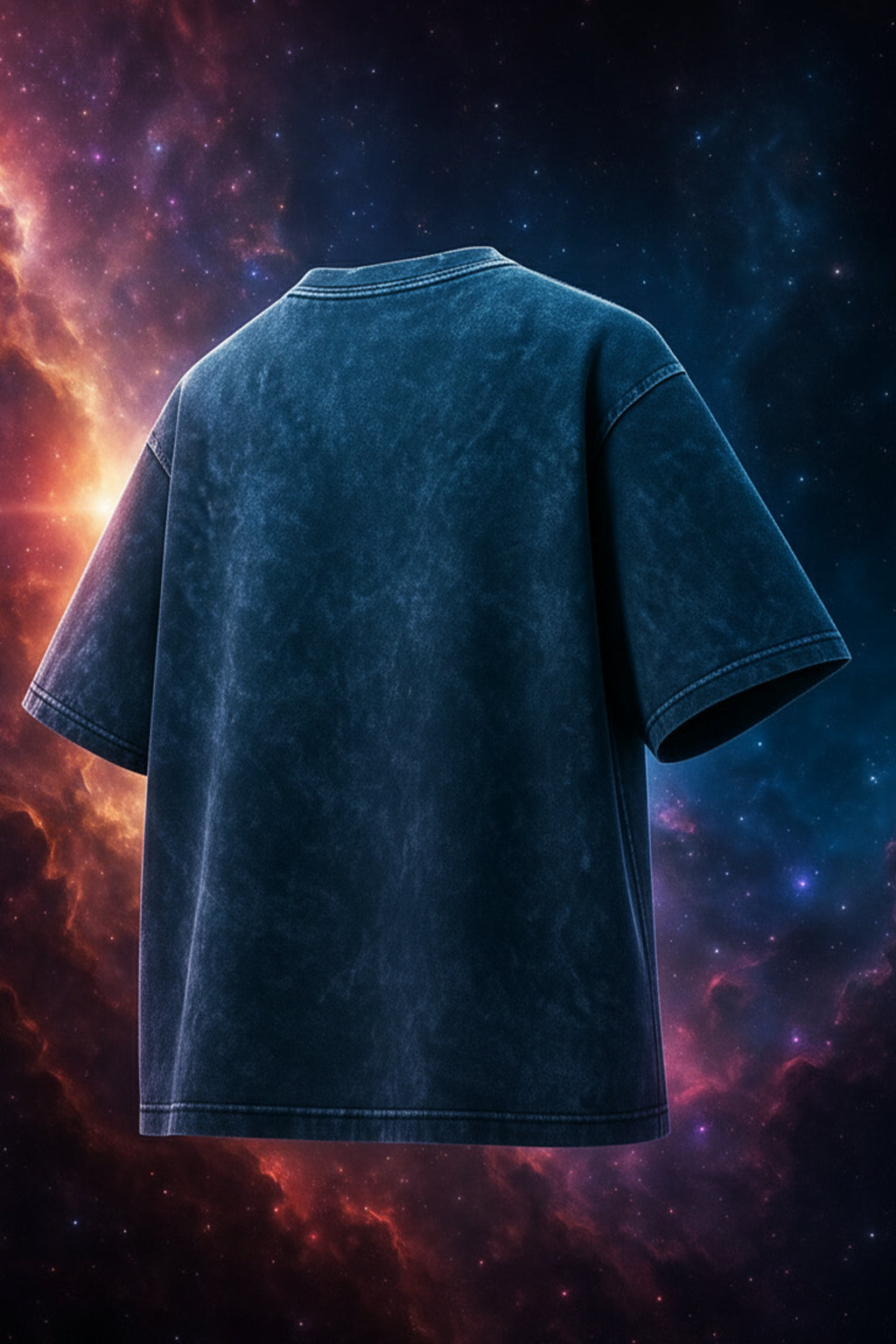 Navy Plain Oversized Acid Washed Exclusive T-shirt