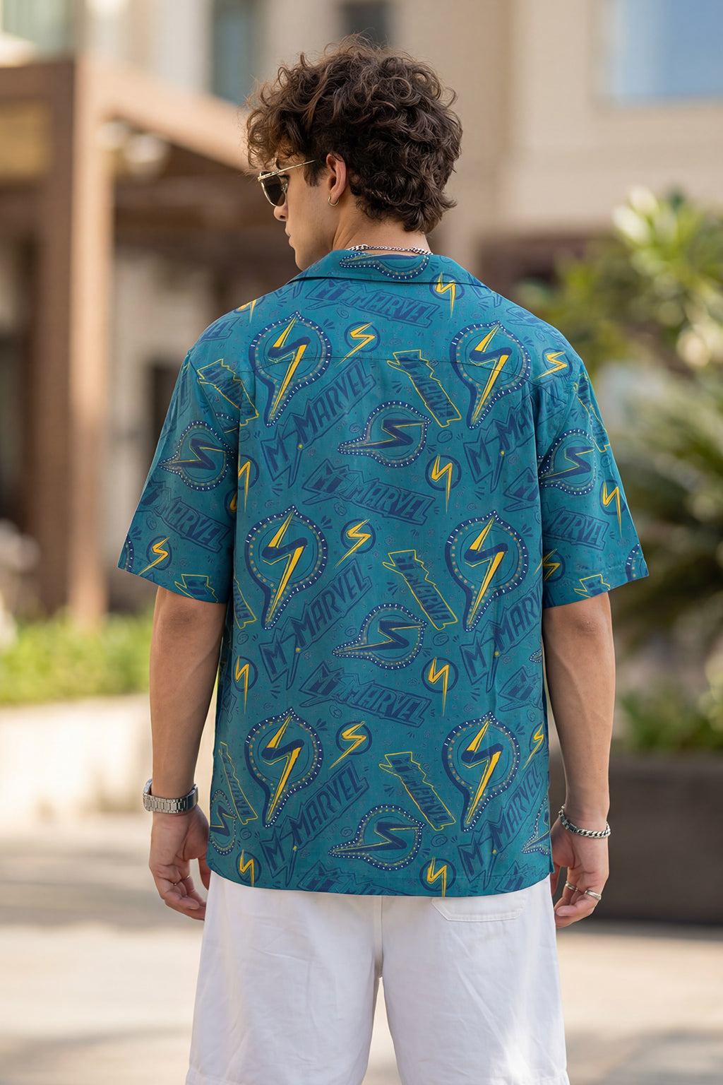 Lightning Bolt Blue All Over Print Oversized Exclusive Shirt