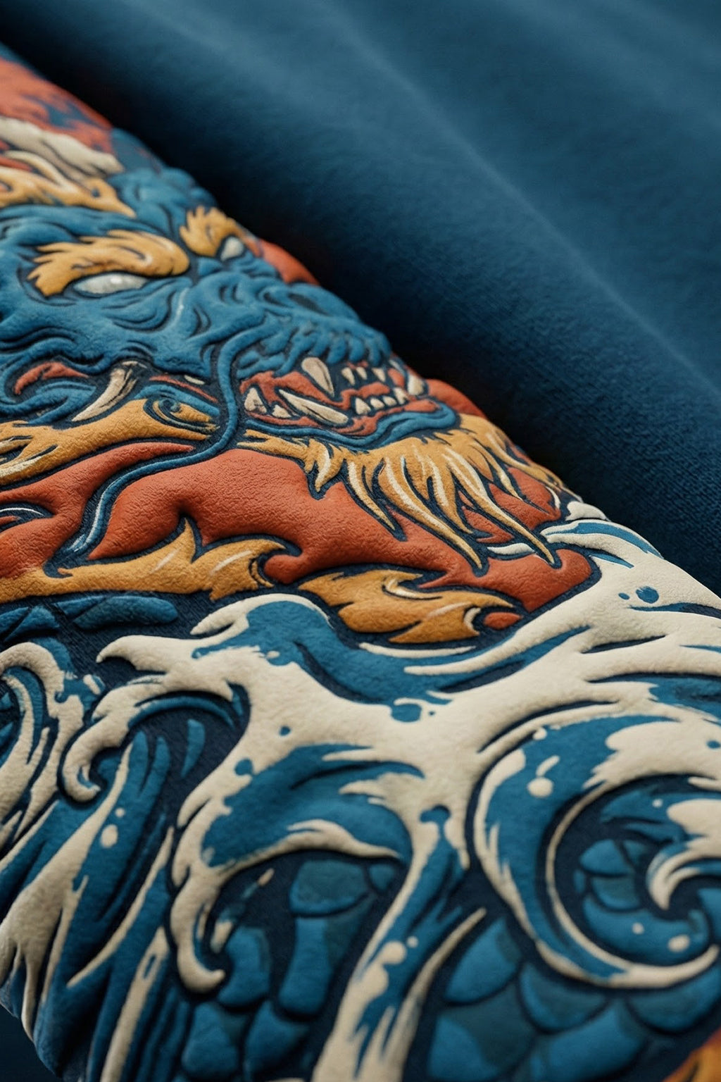 Dragon Blue Oversized Puff Printed Exclusive Hoodie