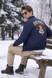 Raw Power Denim Blue Regular Fit Exclusive Pilot Bomber Jacket