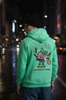 Frog Original Green Regular Fit Back Printed Hoodie