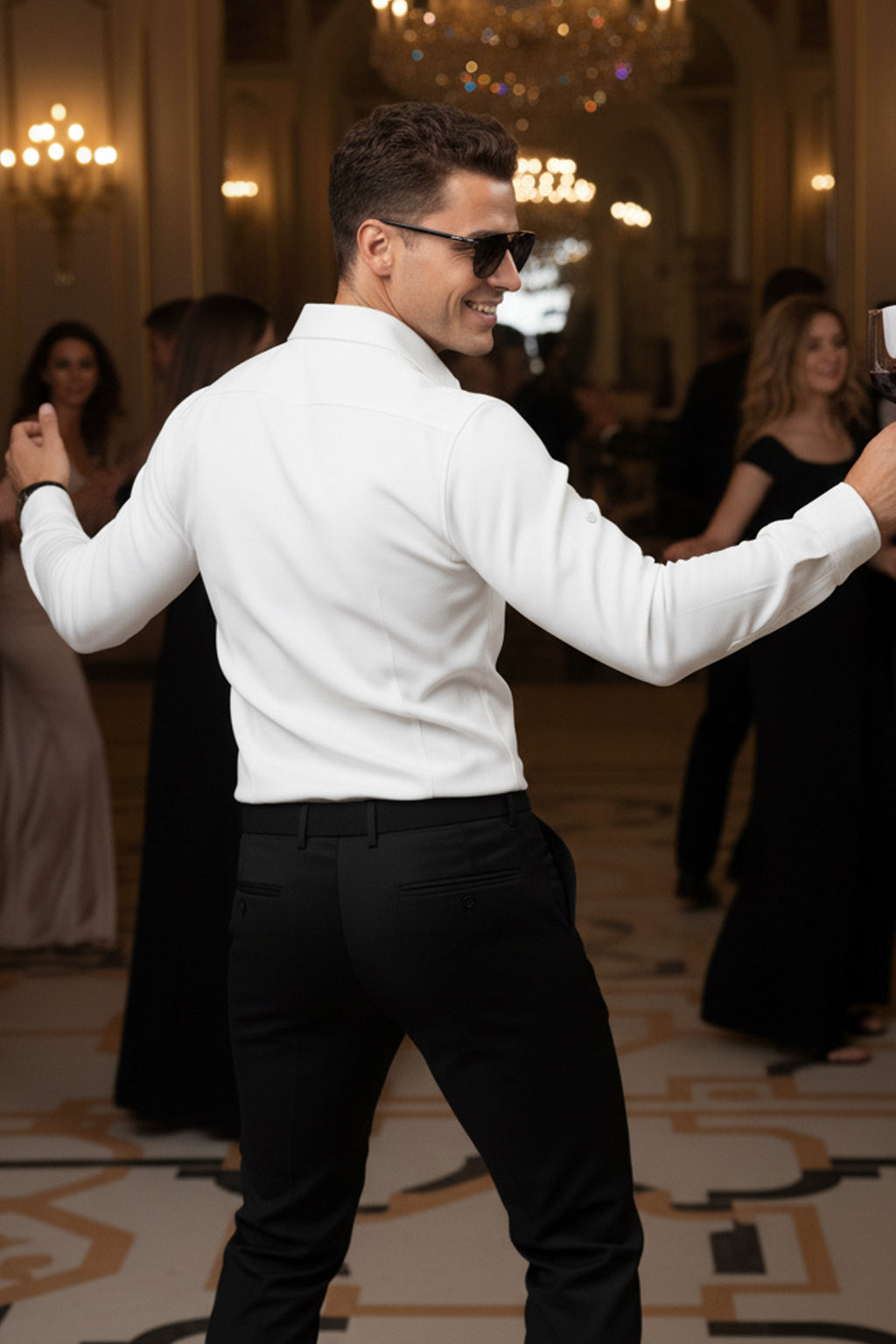 White Plain Relaxed Fit Full Sleeve Dual Pocket Utility Exclusive Shirt