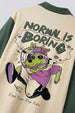 Normal Is Boring Beige & Olive Oversized Full Sleeve Exclusive Polo T-shirt