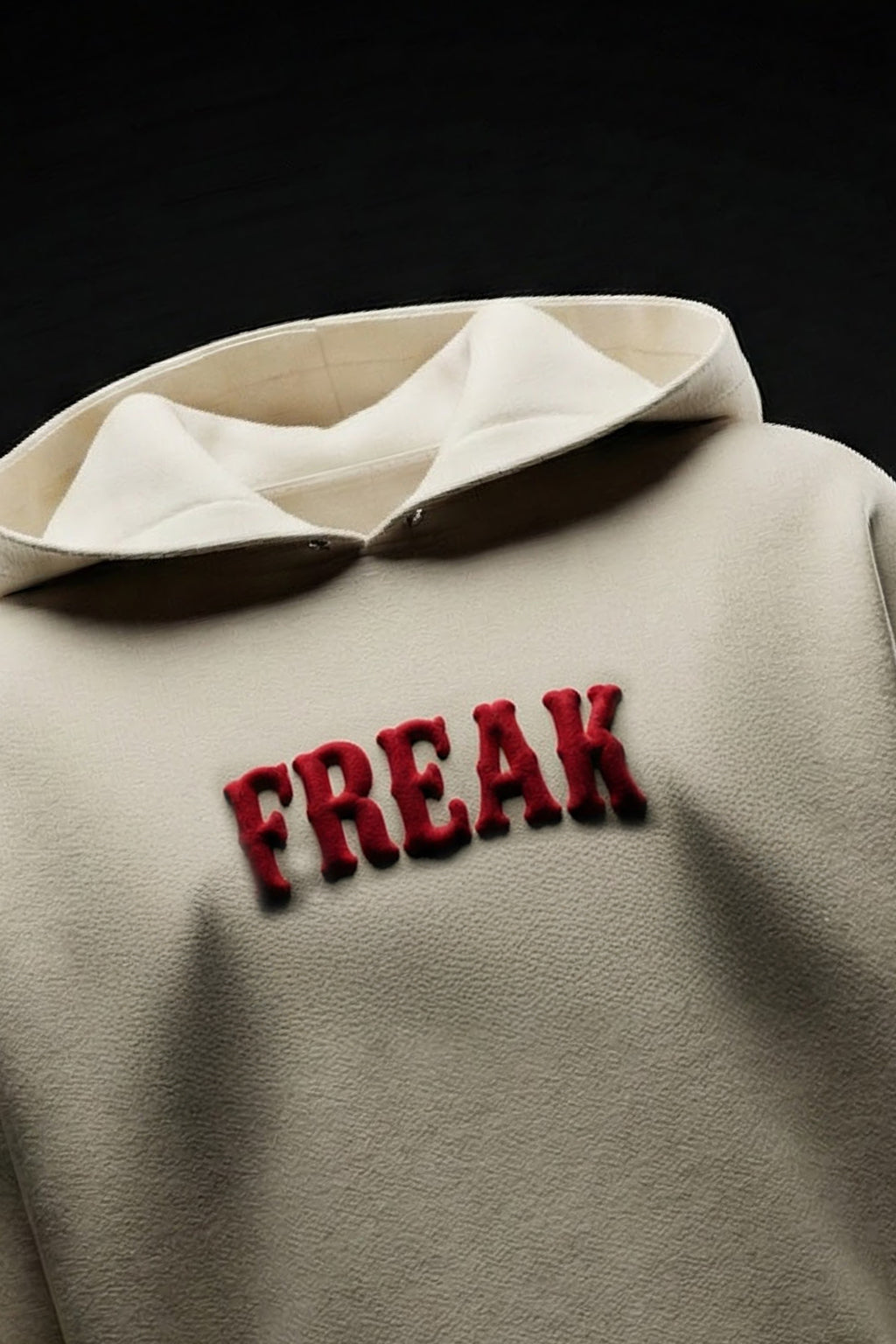 Freakshow Marshmallow Oversized Printed Exclusive Hoodie